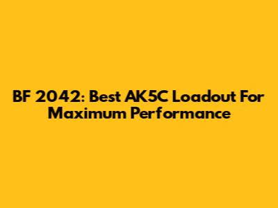 BF 2042: Best AK5C Loadout For Maximum Performance