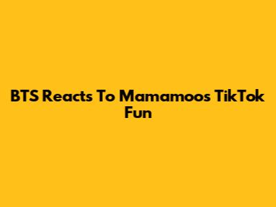BTS Reacts To Mamamoo's TikTok Fun