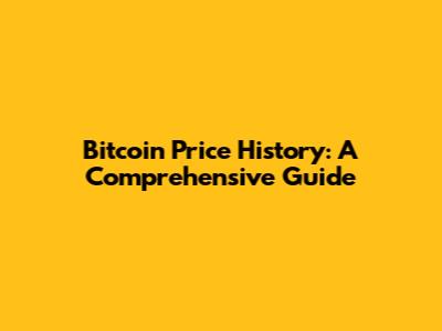 Bitcoin Price History: A Comprehensive Guide