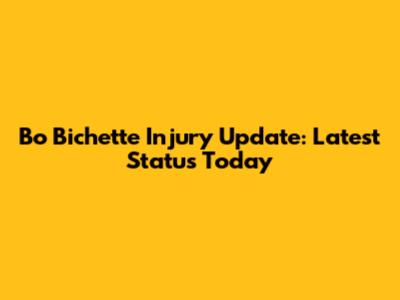 Bo Bichette Injury Update: Latest Status Today