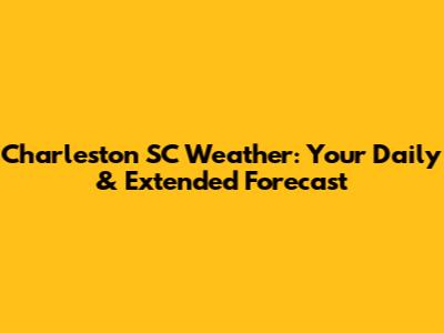 Charleston SC Weather: Your Daily & Extended Forecast
