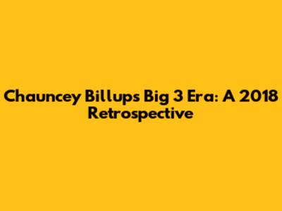 Chauncey Billups' Big 3 Era: A 2018 Retrospective
