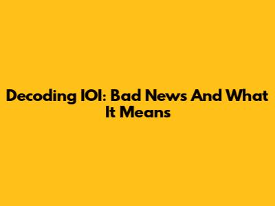 Decoding IOI: Bad News And What It Means