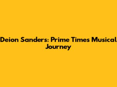Deion Sanders: Prime Time's Musical Journey