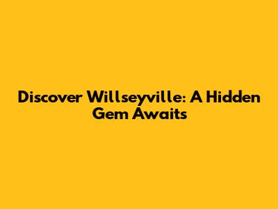 Discover Willseyville: A Hidden Gem Awaits