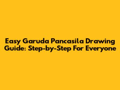 Easy Garuda Pancasila Drawing Guide: Step-by-Step For Everyone