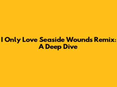 I Only Love Seaside Wounds Remix: A Deep Dive