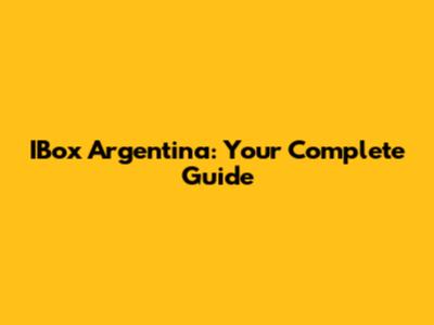 IBox Argentina: Your Complete Guide