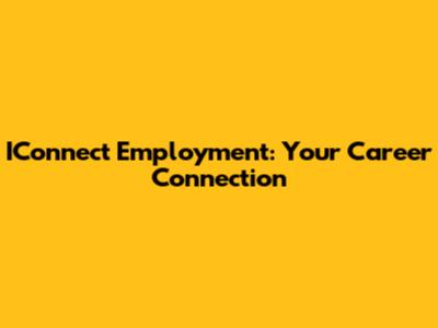 IConnect Employment: Your Career Connection