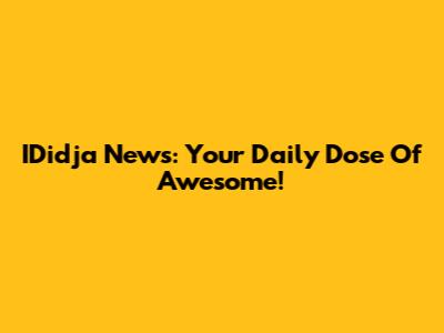 IDidja News: Your Daily Dose Of Awesome!