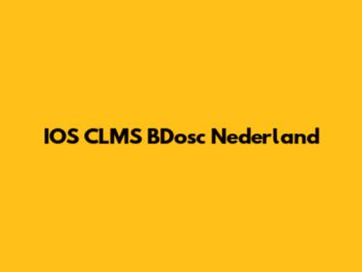 IOS CLMS BDosc Nederland