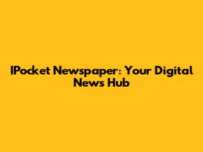 IPocket Newspaper: Your Digital News Hub