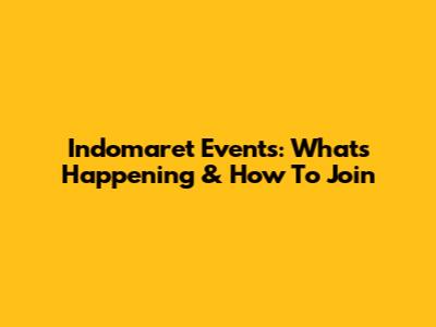 Indomaret Events: What's Happening & How To Join