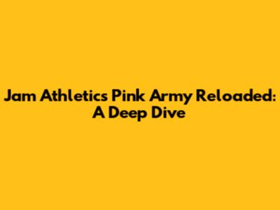 Jam Athletics Pink Army Reloaded: A Deep Dive