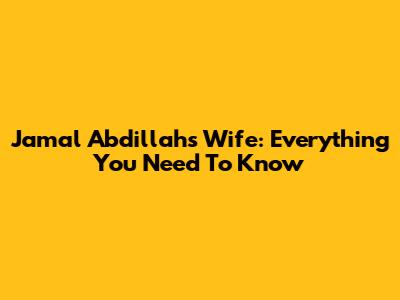 Jamal Abdillah's Wife: Everything You Need To Know