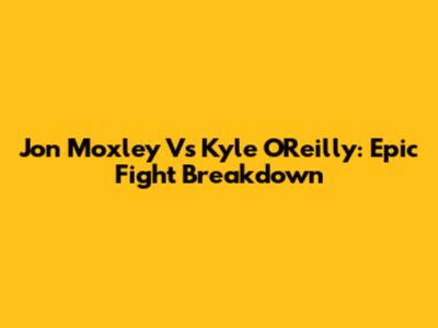 Jon Moxley Vs Kyle O'Reilly: Epic Fight Breakdown