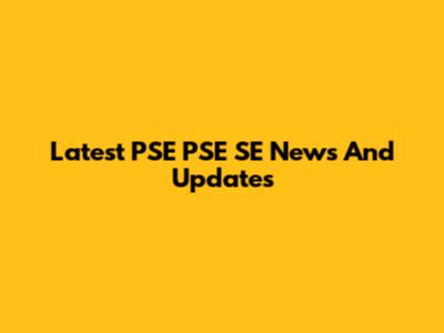 Latest PSE PSE SE News And Updates