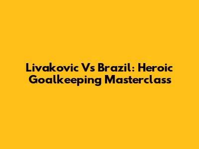 Livakovic Vs Brazil: Heroic Goalkeeping Masterclass