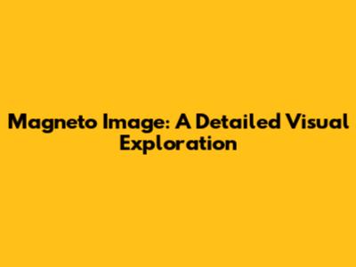 Magneto Image: A Detailed Visual Exploration