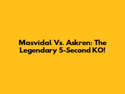 Masvidal Vs. Askren: The Legendary 5-Second KO!