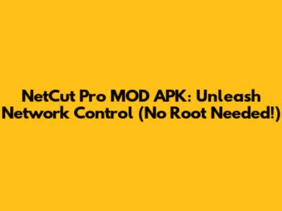 NetCut Pro MOD APK: Unleash Network Control (No Root Needed!)