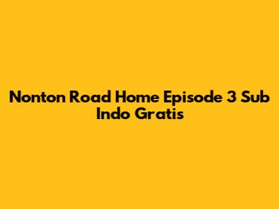 Nonton Road Home Episode 3 Sub Indo Gratis