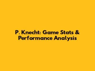P. Knecht: Game Stats & Performance Analysis