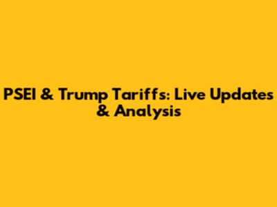 PSEI & Trump Tariffs: Live Updates & Analysis