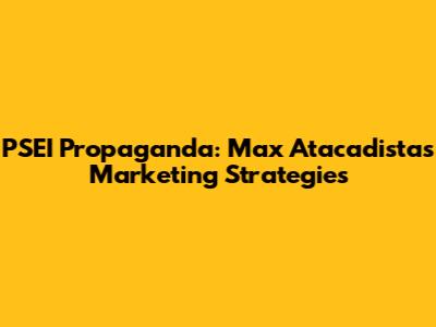 PSEI Propaganda: Max Atacadista's Marketing Strategies