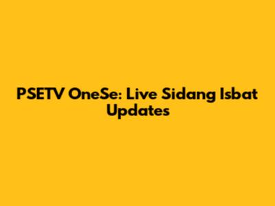PSETV OneSe: Live Sidang Isbat Updates