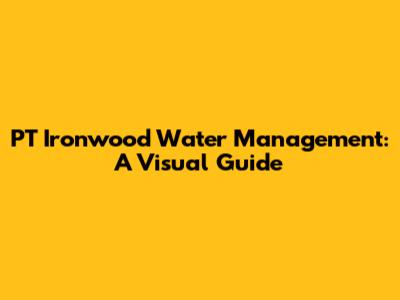 PT Ironwood Water Management: A Visual Guide