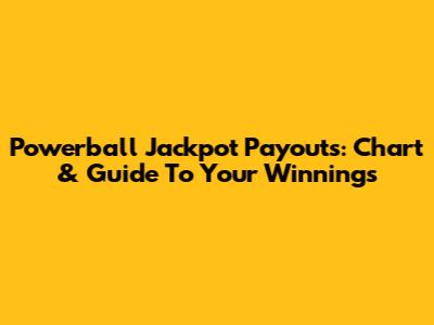 Powerball Jackpot Payouts: Chart & Guide To Your Winnings