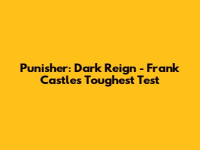 Punisher: Dark Reign - Frank Castle's Toughest Test