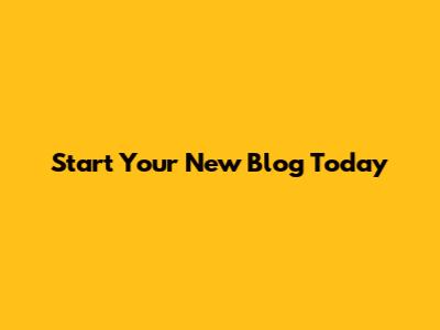 Start Your New Blog Today