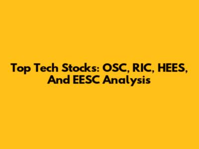 Top Tech Stocks: OSC, RIC, HEES, And EESC Analysis
