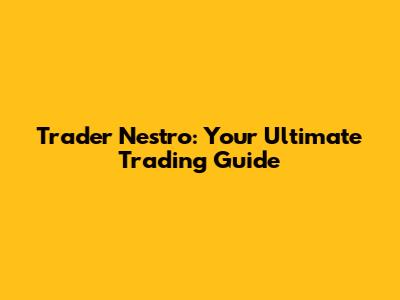 Trader Nestro: Your Ultimate Trading Guide