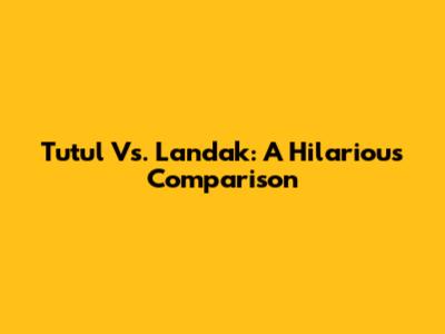 Tutul Vs. Landak: A Hilarious Comparison