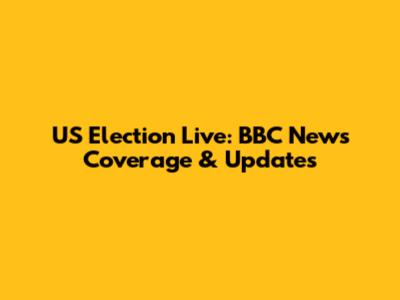 US Election Live: BBC News Coverage & Updates