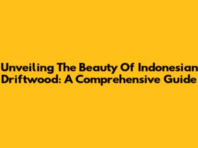 Unveiling The Beauty Of Indonesian Driftwood: A Comprehensive Guide